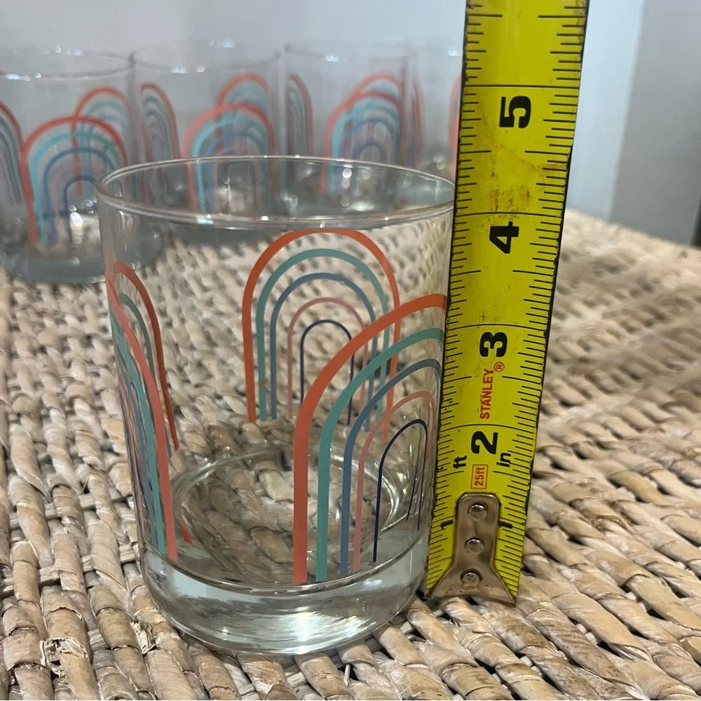 Glasses Drinking Rainbow Short Set Of 5 Pride 4”‎ tall